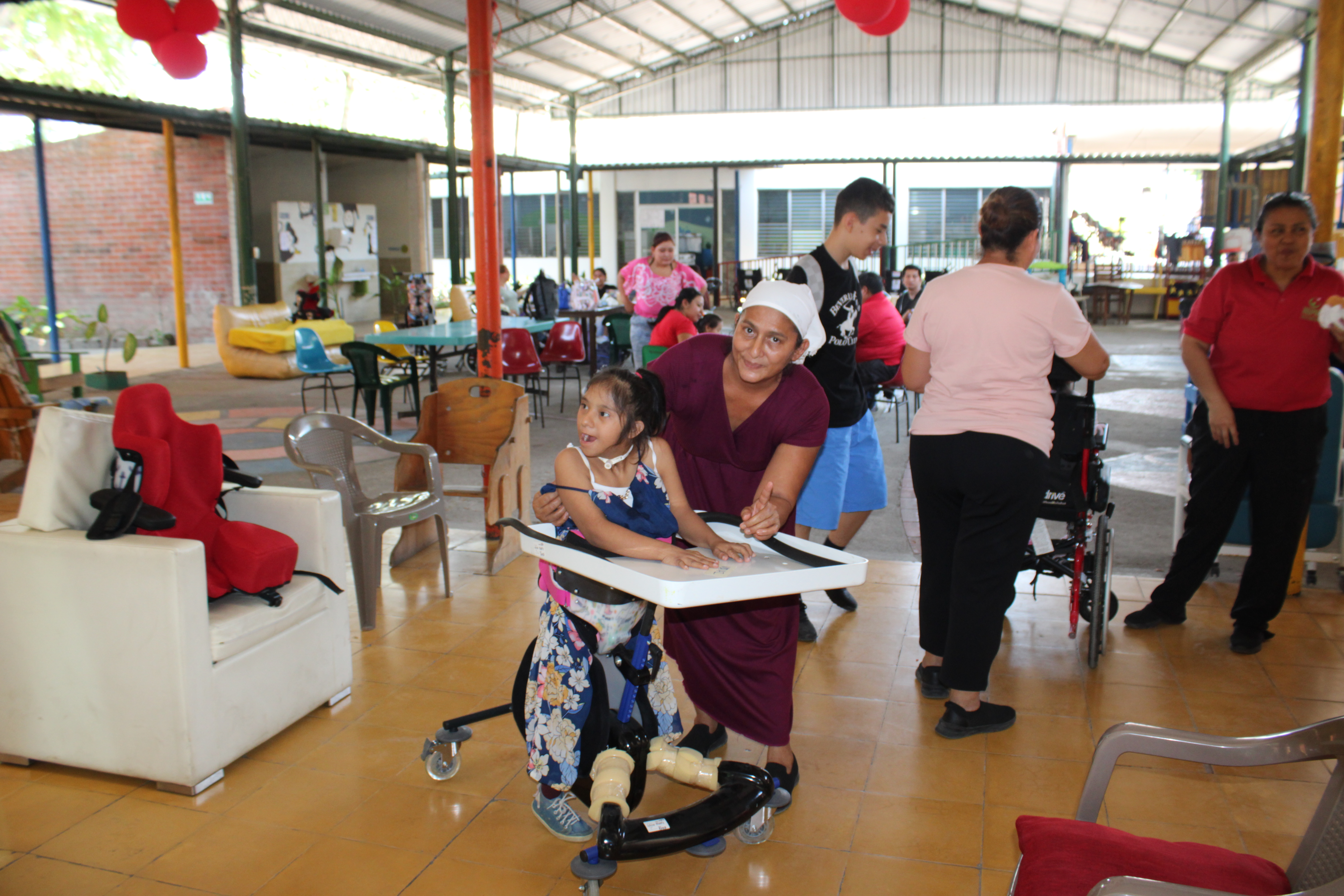 Bénéficiaires au Salvador, moment de célébration